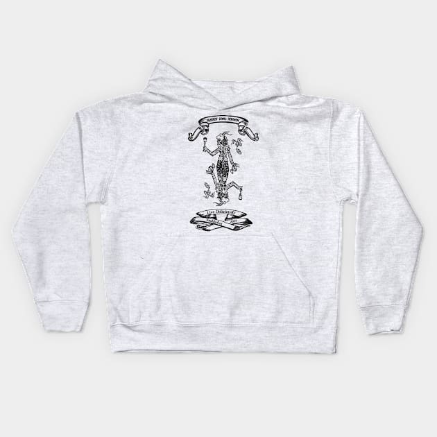 Bloody Good Horror Live Deliciously Kids Hoodie by Bloody Good Horror Spooky Store